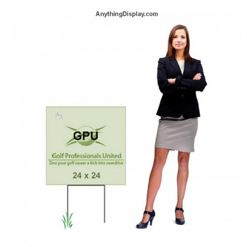 Outdoor Yard Sign 24x24 Lawn Signs Anything Display
